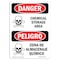 Signmission Safety Sign, OSHA Danger, 10" Height, Chemical Storage Area, Bilingual Spanish OS-DS-D-710-VS-2046 - alternate 1